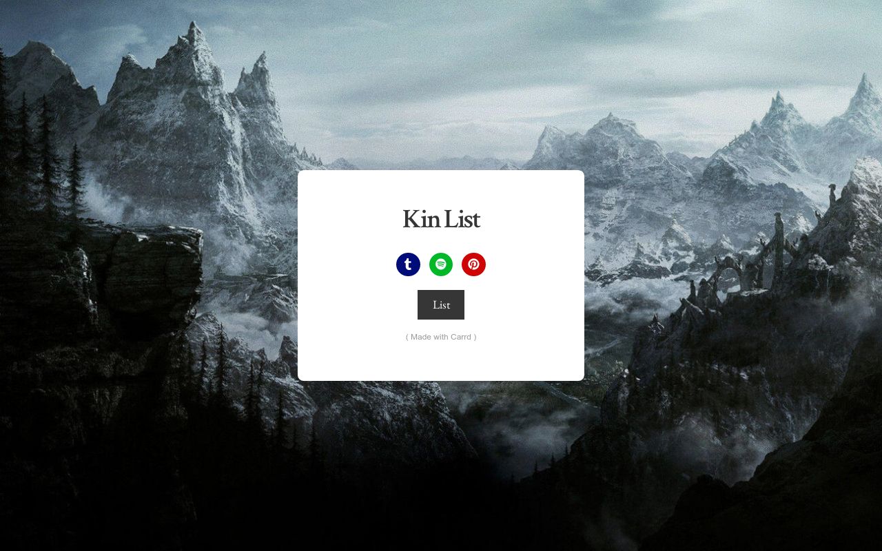 Cain's Kin List